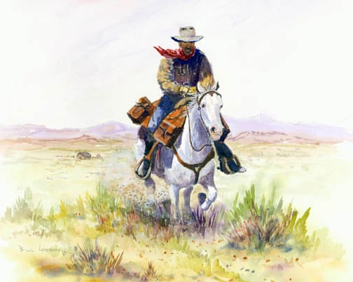 Image of "Pony Express" ( 16"x 20" giclee print)