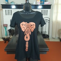 Hand-Screened Black and Copper Elephant Tee