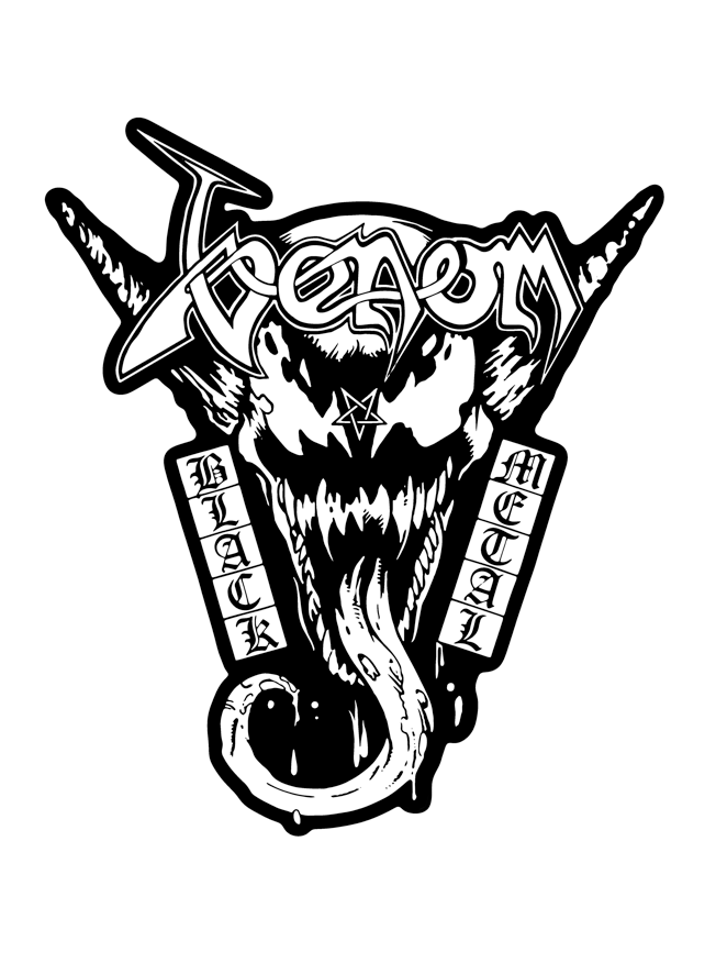 venom black metal patch