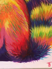 Image 2 of Leonard the Rainbow Lemur Print 