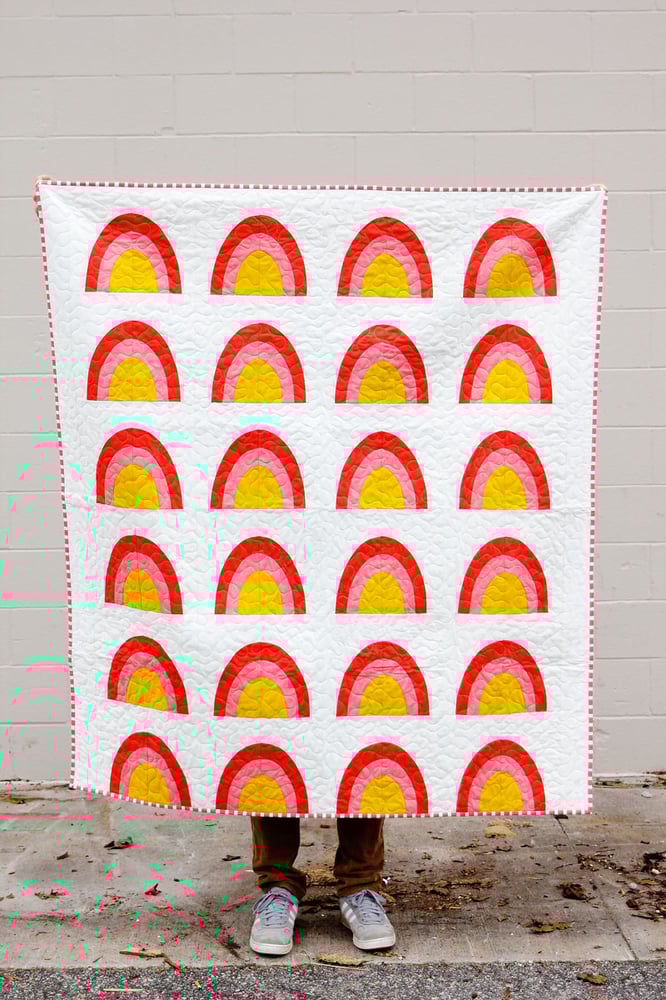 Image of the RAINBOW BLOCK QUILT pattern