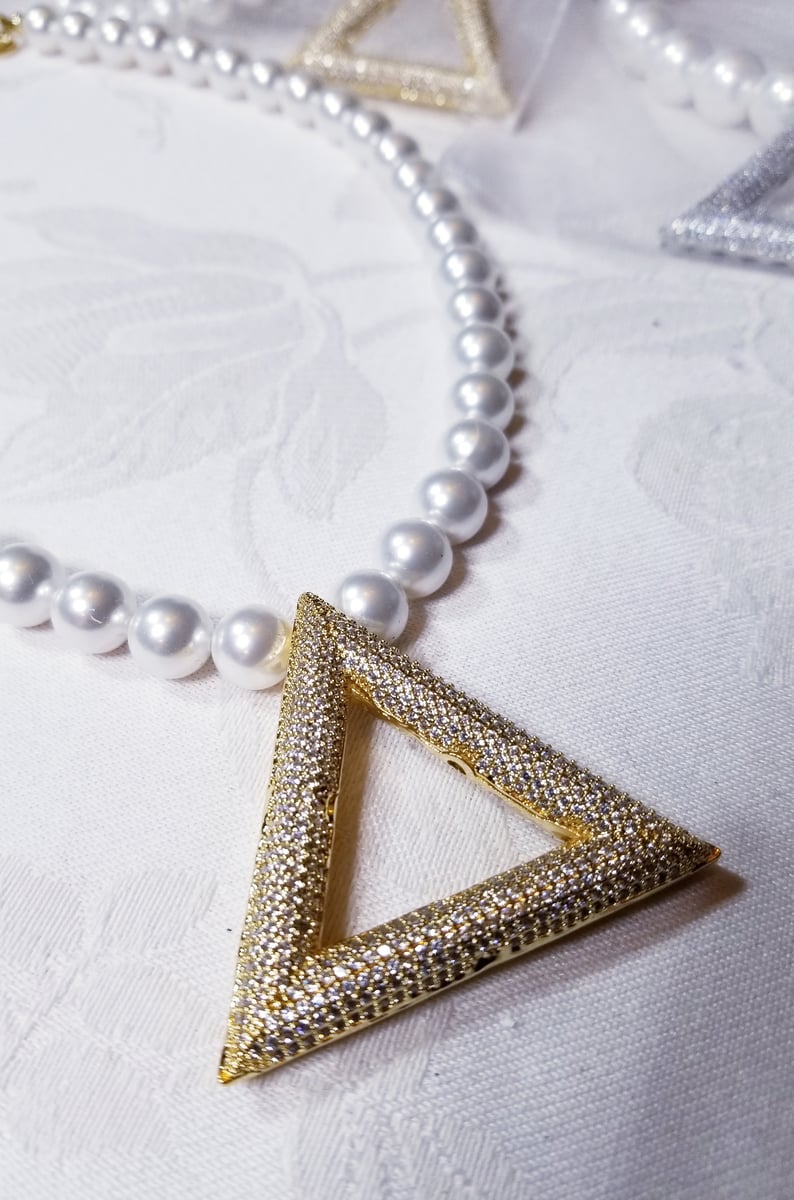 Gold Pyramid Pearls / KaMille Gems Stone Jewelry