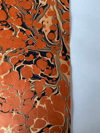 Image 5 of Marbled Paper #86 'Gold and black vein' on Russet 