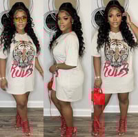 Tiger Break Rules Graphic Shirt Dress
