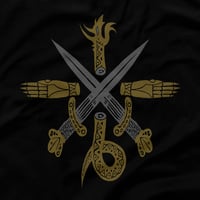 Image 2 of ABSU - CREST OF CYTHRÁUL (SILVER & GOLD PRINT) LONG SLEEVE 1