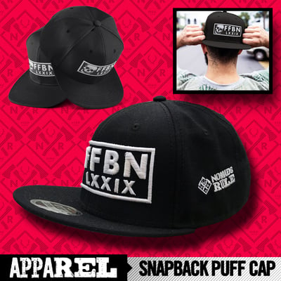 Image of NOMADS RULE [FFBN] SNAPBACK FLAT-BRIM BASEBALL CAP