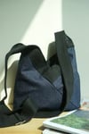 Sac Yvonne blue jean brillant et jaune graphique 