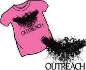 Image of OutReach "Eagle has Landed" Girls Baby Doll Shirt - Pink