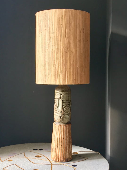 Image of Large-Scale Studio Ceramic Lamp by Bernard Rooke