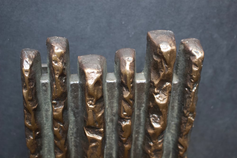 Image of Brutalist Bronze Door Handle, Mid-20th Century