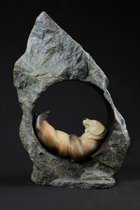 DAVID MEREDITH 'ROCKY MOUNTAIN DREAMING' BRONZE BEAR SCULPTURE