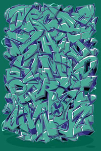 Alphabet "Wildstyle 1" - Turquoise 