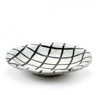Image 1 of Grid pattern papier mache plate (large)