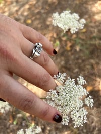 Image 4 of Magnifique bague en argent massif et zircon, taille 53, Art Déco, 1910!