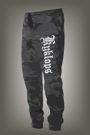 black camouflage joggers