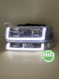 99-02 SILVERADO CLEAR U-STYLE LED HEADLIGHTS