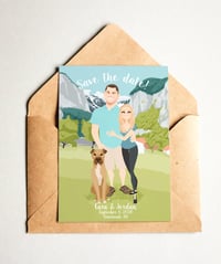 Image 1 of Custom Save the Date with detailed background