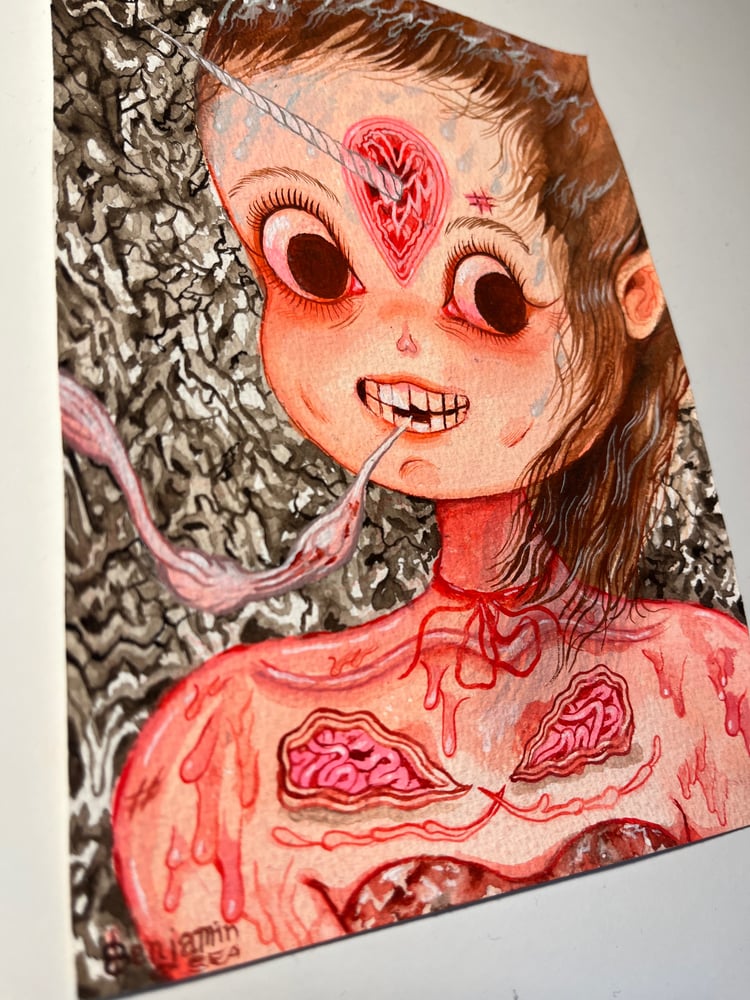 Image of "Go Hug Yourself! 2025" Original Painting On Paper