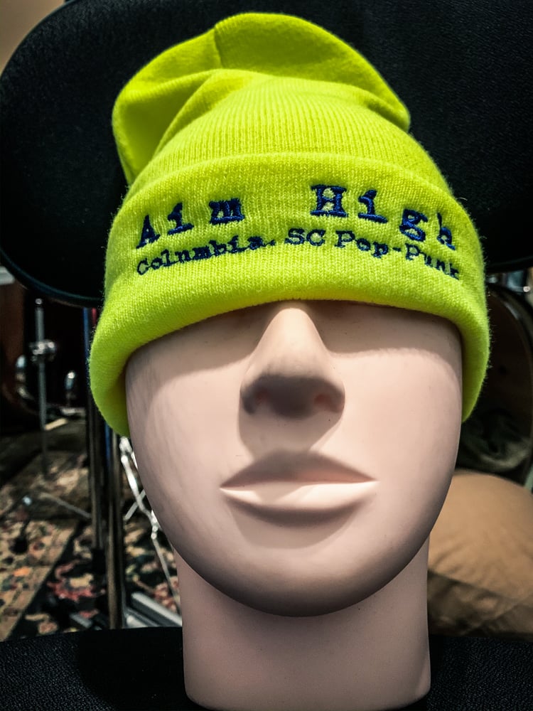 Image of Aim High "Columbia, SC Pop-Punk" Neon Yellow Beanie