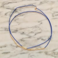 Sautoir or - cobalt blue