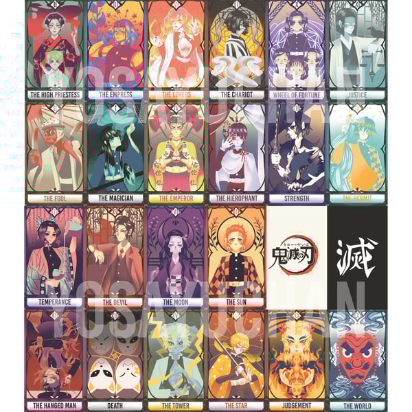 Image of Demon Slayer Tarot Card Prints 