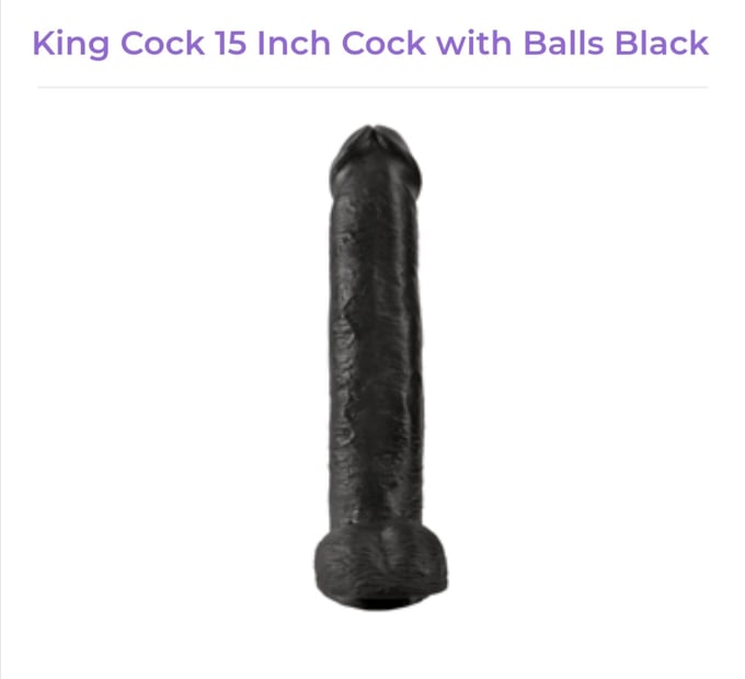 Image of King Cock 15 Inch Cock with Balls Black