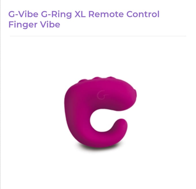 Image of G-Vibe G-Ring XL Remote Control Finger Vibe