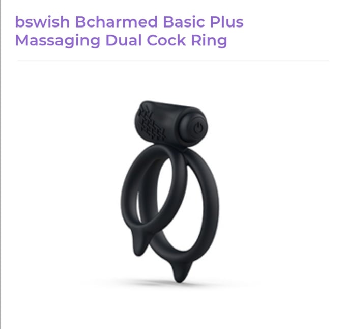 Image of bswish Bcharmed Basic Plus Massaging Dual Cock Ring