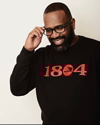 RED ON BLACK 1804 SWEATSHIRT