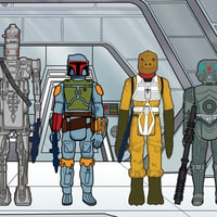 Image 3 of BOUNTY HUNTERS LINE UP ART PRINT