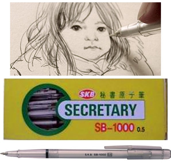 2x SKB GEL Pens High Quality RARE Discontinued Artist Pen Sb-1000 0.7 Mm Black for sale online 
