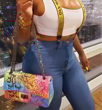 Image 2 of Luxe Neon Graffiti Bag