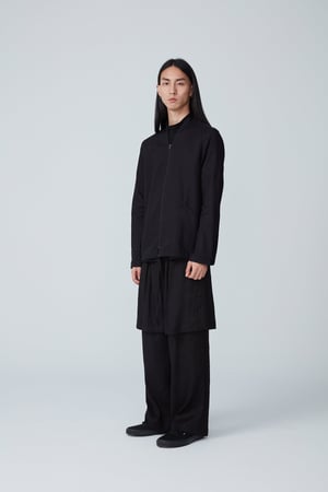 Image of TRAN - V領簡約薄夾克 (黑)