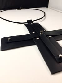 Image 3 of XL Banded Cross Necklace