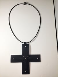 Image 4 of XL Banded Cross Necklace