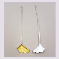 Feuille de ginkgo or et argent  / apprêt