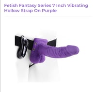 Fetish Fantasy Series 7 Inch Vibrating Hollow Strap On Purple