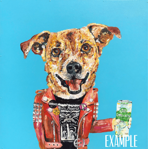 Image of CUSTOM PET PORTRAIT- 12in X 12in (1) Pet