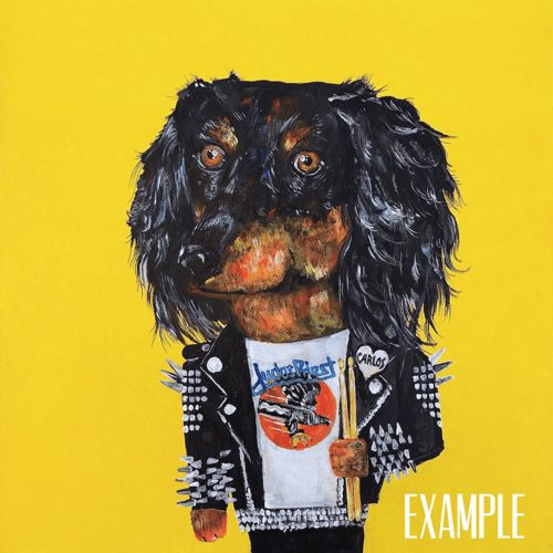 Image of CUSTOM PET PORTRAIT- 12in X 12in (1) Pet