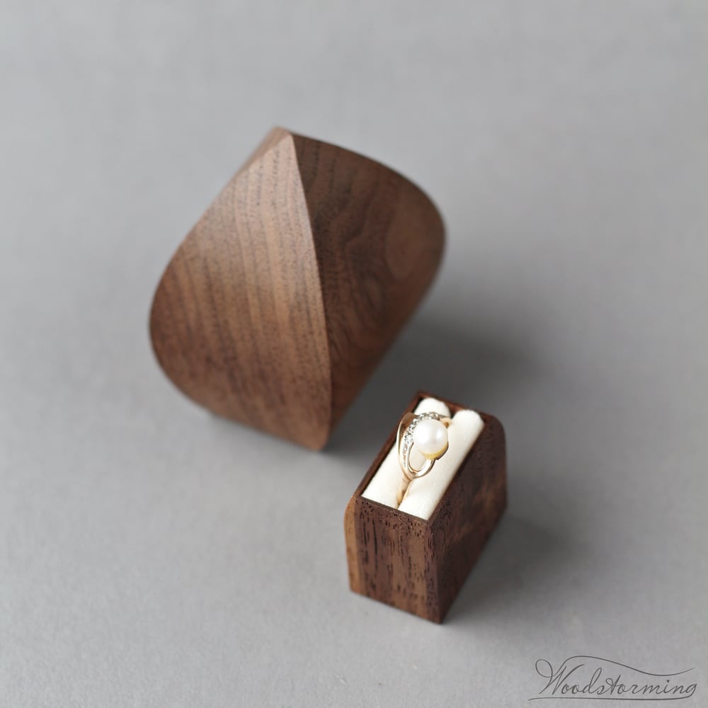 Image of Unique ring box for proposal - flower bud, ready to ship