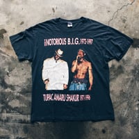 Image 1 of Original 1997 Bootleg Tupac/Bigging Memorial Rap Tee.