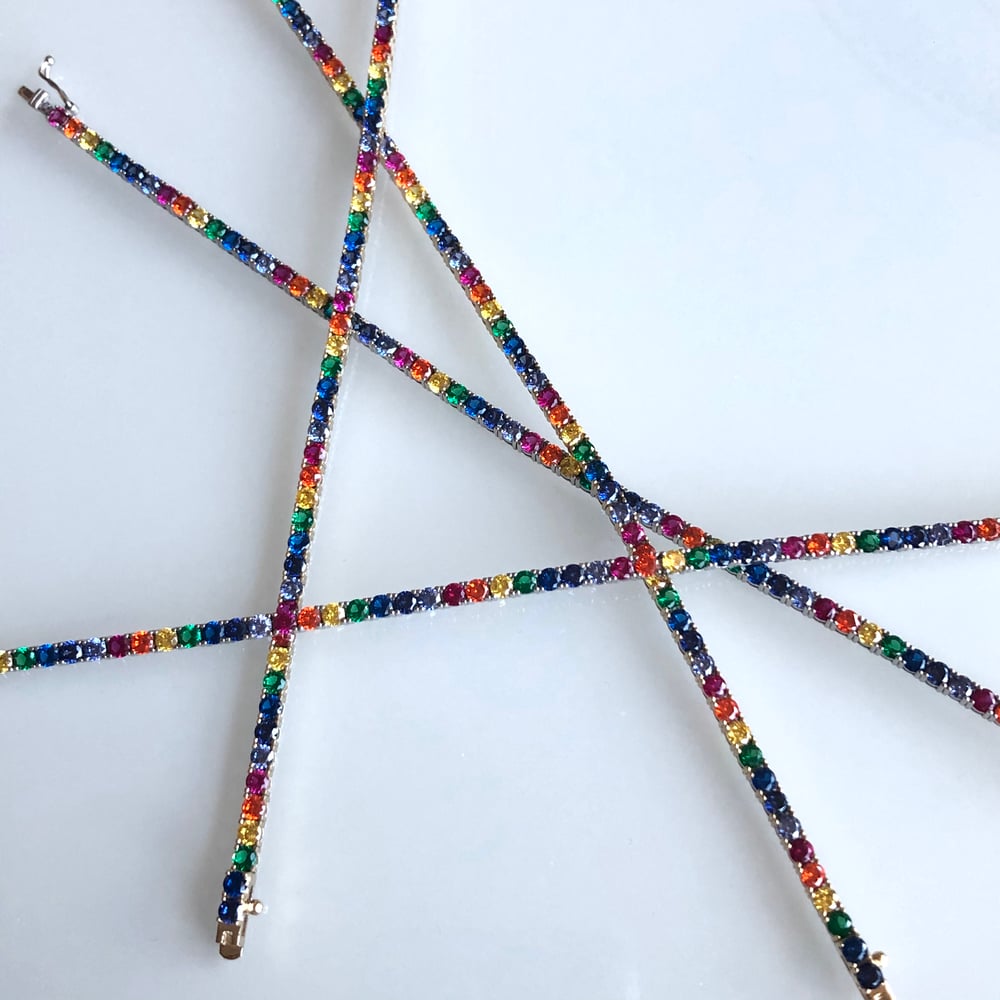 Image of Luxe Rainbow Tennis Bracelet