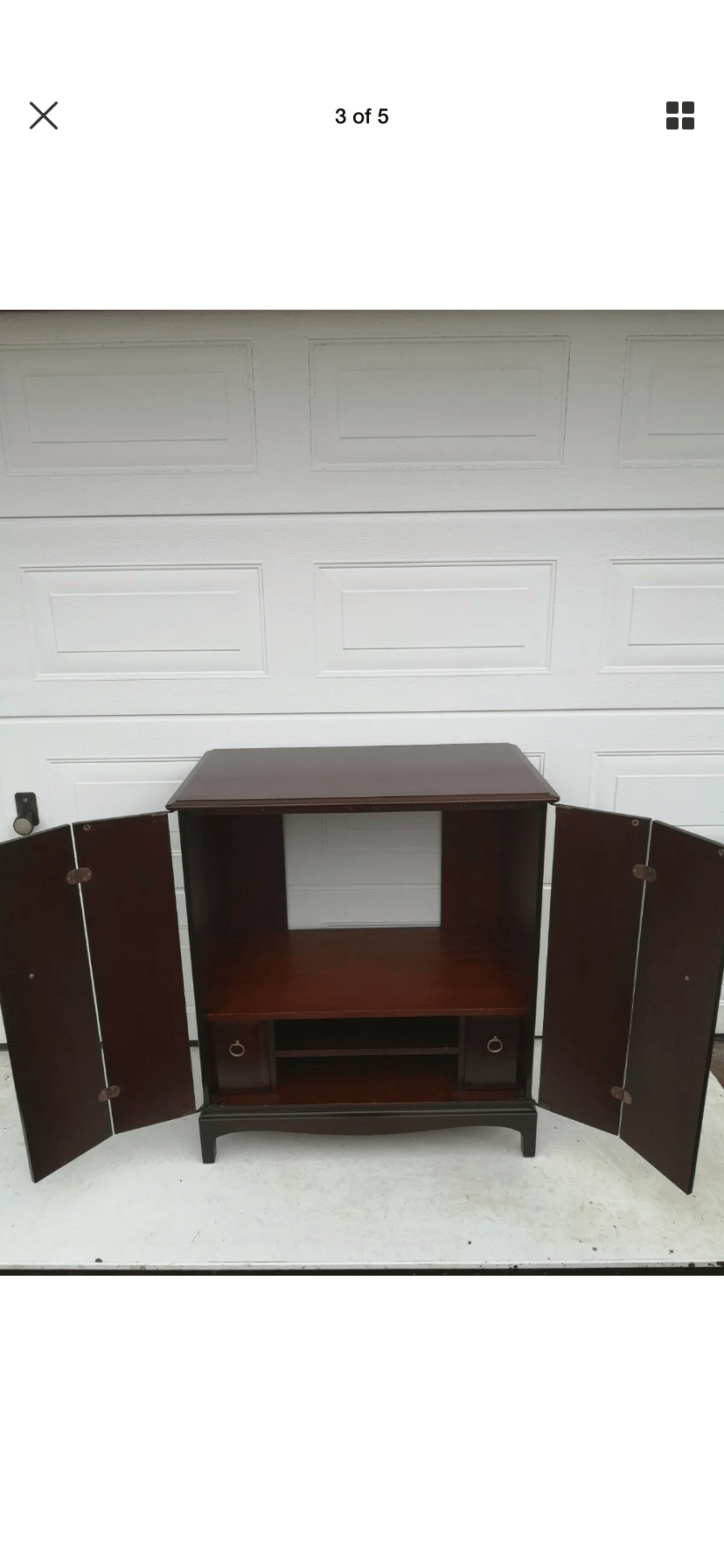 Image of Dark grey & teak corner unit