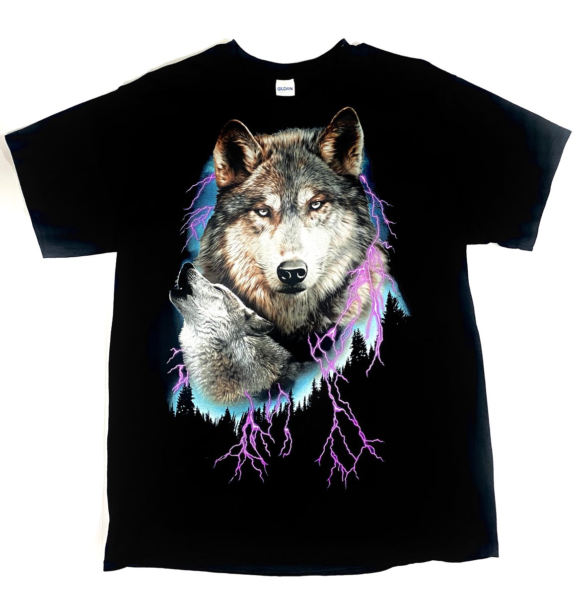 (M) Midnight Wolf T-shirt | Back to Life Vintage