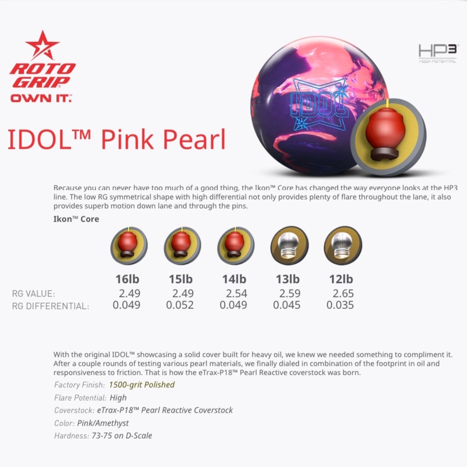 Image of Roto Grip Idol Pink Pearl - Limited Edition