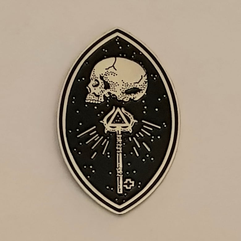 Image of Key to Transcendence limited edition shaped enamel pin 