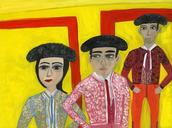 Image of The matadors of La Mancha. Limited edition print.