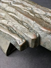 Image 3 of Large Bronze Handle with Tree Bark or Rock Design