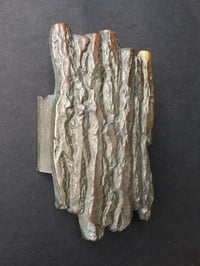 Image 2 of Large Bronze Handle with Tree Bark or Rock Design