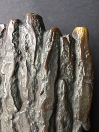 Image 4 of Large Bronze Handle with Tree Bark or Rock Design